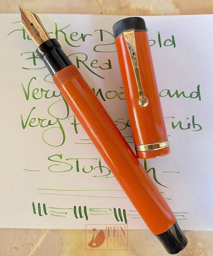 PARKER DUOFOLD BIG RED - RED EBONITE - STUB NIB | Tenpen - By